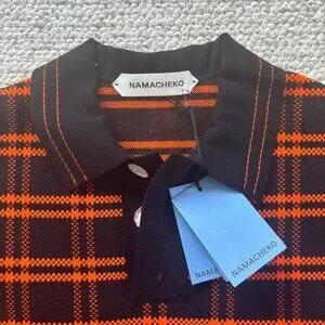 トップス NAMACHEKO Check-Pattern Polo Shirt Namacheko | Shirts | Namacheko Checkpattern Polo Shirt